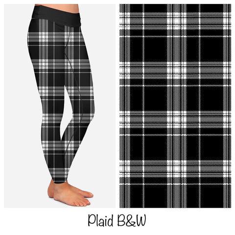 Black and White Plaid Leggings