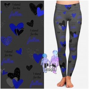 I Stand with The Fallen LEO Support leggings