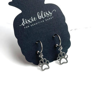 PAW PRINT HOOPS DIXIE BLISS EARRINGS