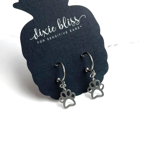 PAW PRINT HOOPS DIXIE BLISS EARRINGS