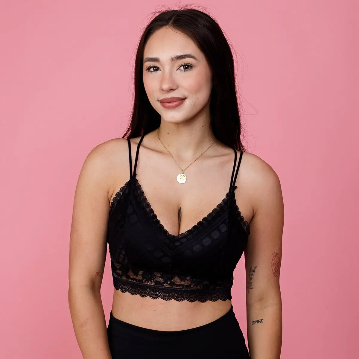 MALLORY LACE BRALETTE IN BLACK