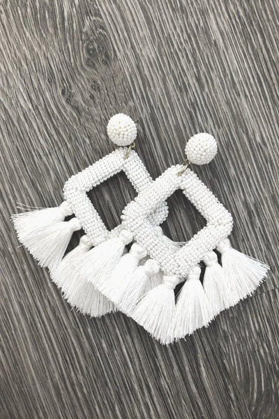 ELLIE FRINGE DROP EARRINGS / Designer JL