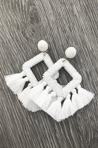 ELLIE FRINGE DROP EARRINGS / Designer JL