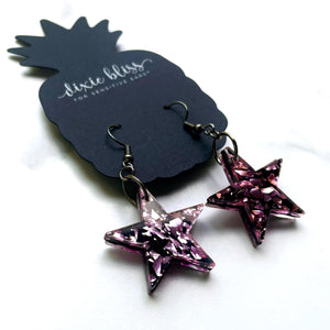 MINI COSMIC LILAC STAR DIxie BLISS EARRINGS