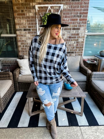SHAE BUFFALO PLAID TOP / Designer BL