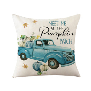 Pumpkin Harvest Maple Leaf Print Pillowcase Without Filler